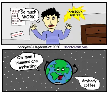 An office desk with a coffee mug and calendar reflects work pressure, burnout, stress, and frustration.