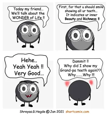 A cute motivational speaker gives a life lesson.